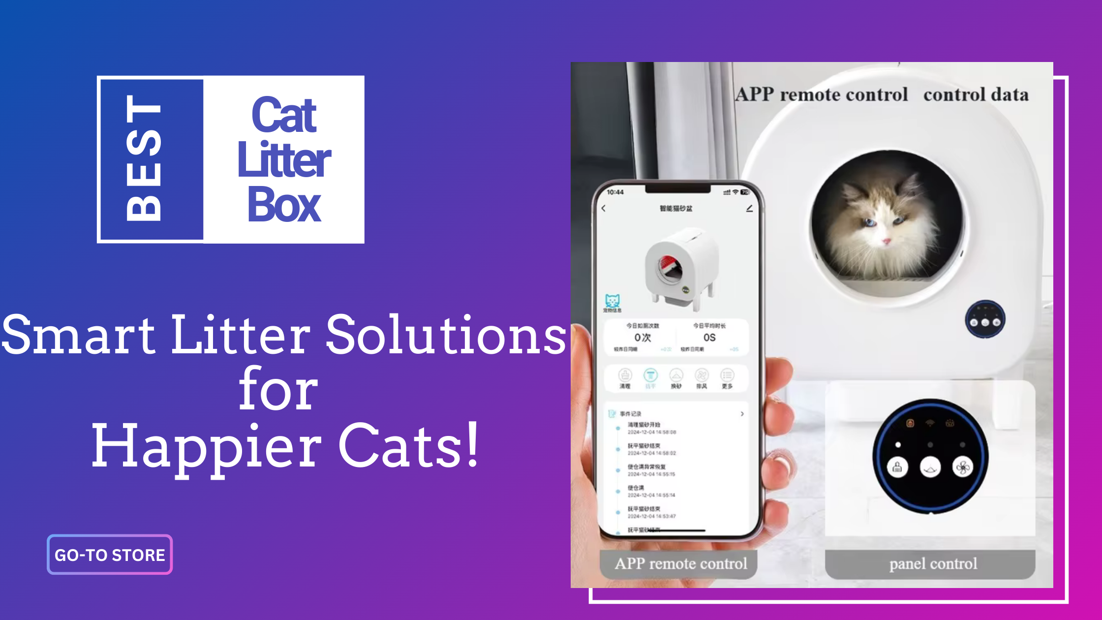 Purple Pink Gradient Modern Blog Article Banner Cat Litter Box : Everything a Pet Parent Should Know